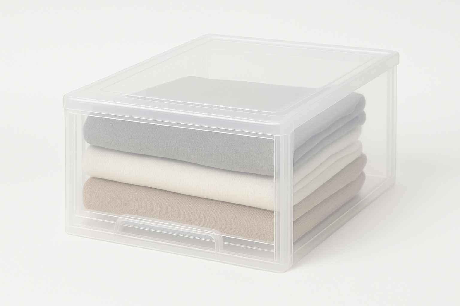 シンプルな収納ケースの画像。